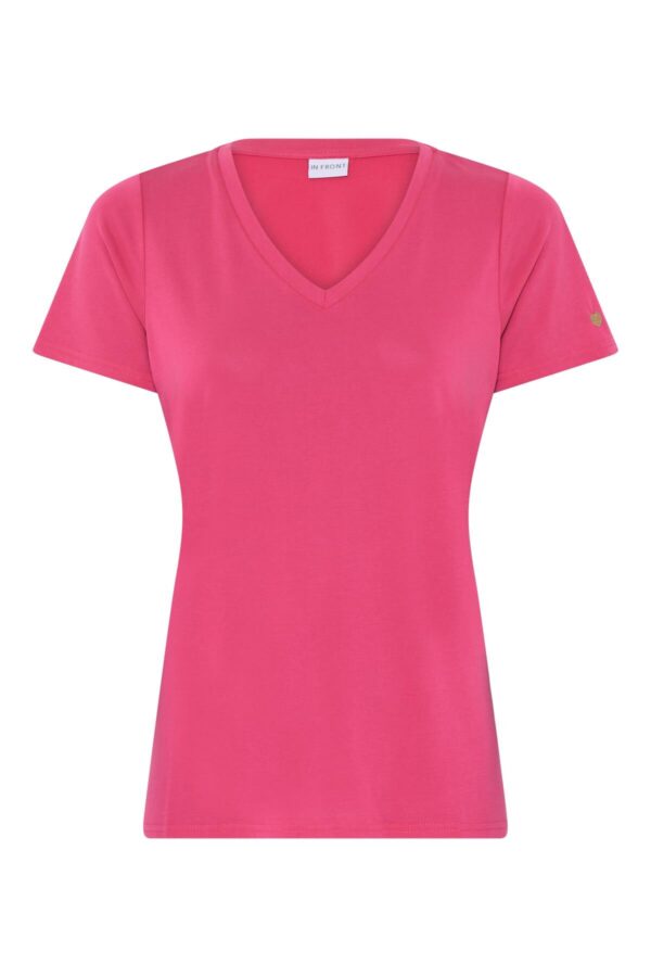 IN FRONT Nina T-shirt 14919 221 (Farve: Pink, Størrelse: M), Dame