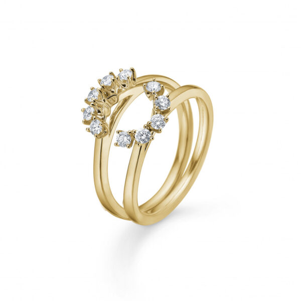 Mads Z Crown Tiara Ring 14 kt. Guld m. 0,40 ct. 1541940-54