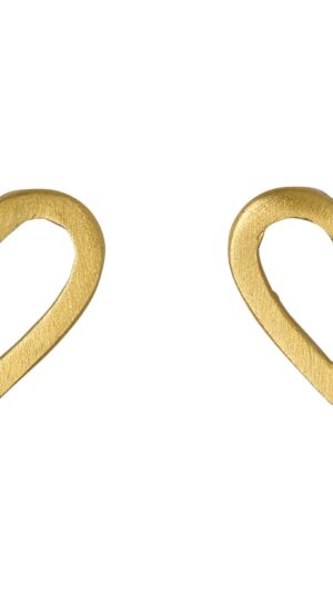 Pilgrim SOPHIA recycled mini hjerte ørestikker guldbelagt