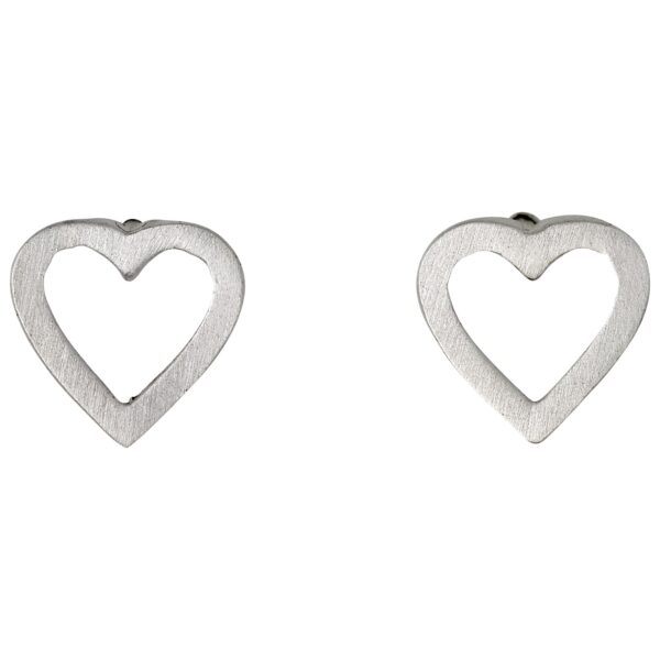 Pilgrim SOPHIA recycled mini hjerte ørestikker sølvbelagt