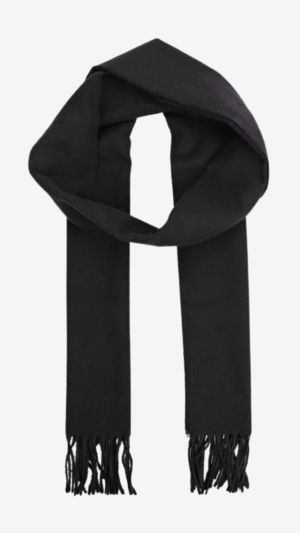 Solid wool scarf - Black