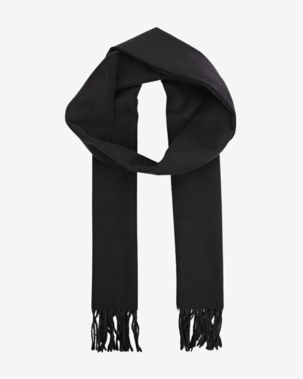 Solid wool scarf - Black