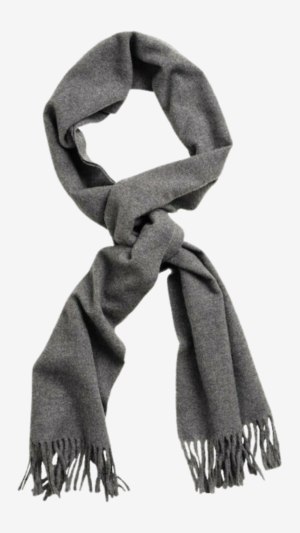 Solid wool scarf - Charcoal melange