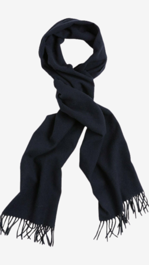 Solid wool scarf - Evening blue