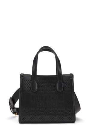 Guess Katey Perf Mini Tote Black One size