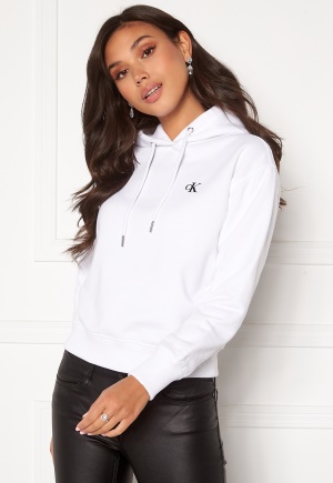 Calvin Klein Jeans CK Embroidery Hoodie YAF Bright White M