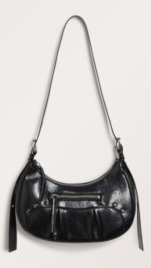 Small studded hand bag - Black