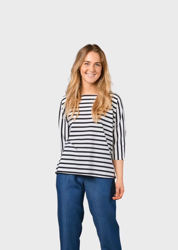 Klitmøller Collective - Emma striped tee - Cream/navy - M