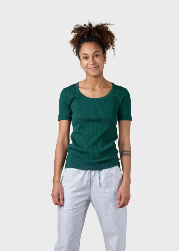 Klitmøller Collective - Rib tee - Moss Green - M