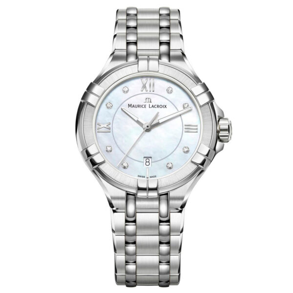 Maurice Lacroix Aikon Date 30mm AI1004-SS002-170-1 - Dame - 30 mm - Analog - Quartz - Safirglas